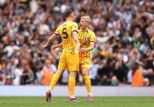 Lewis Dunk and Jan Paul van Hecke celebrate vs Arsenal (Photo by Ryan Pierse/Getty Images)